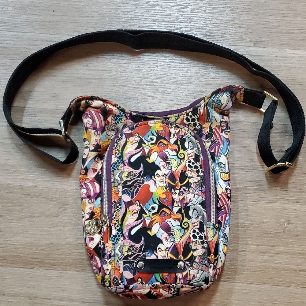 Red and Pink Floral Crossbody Bag